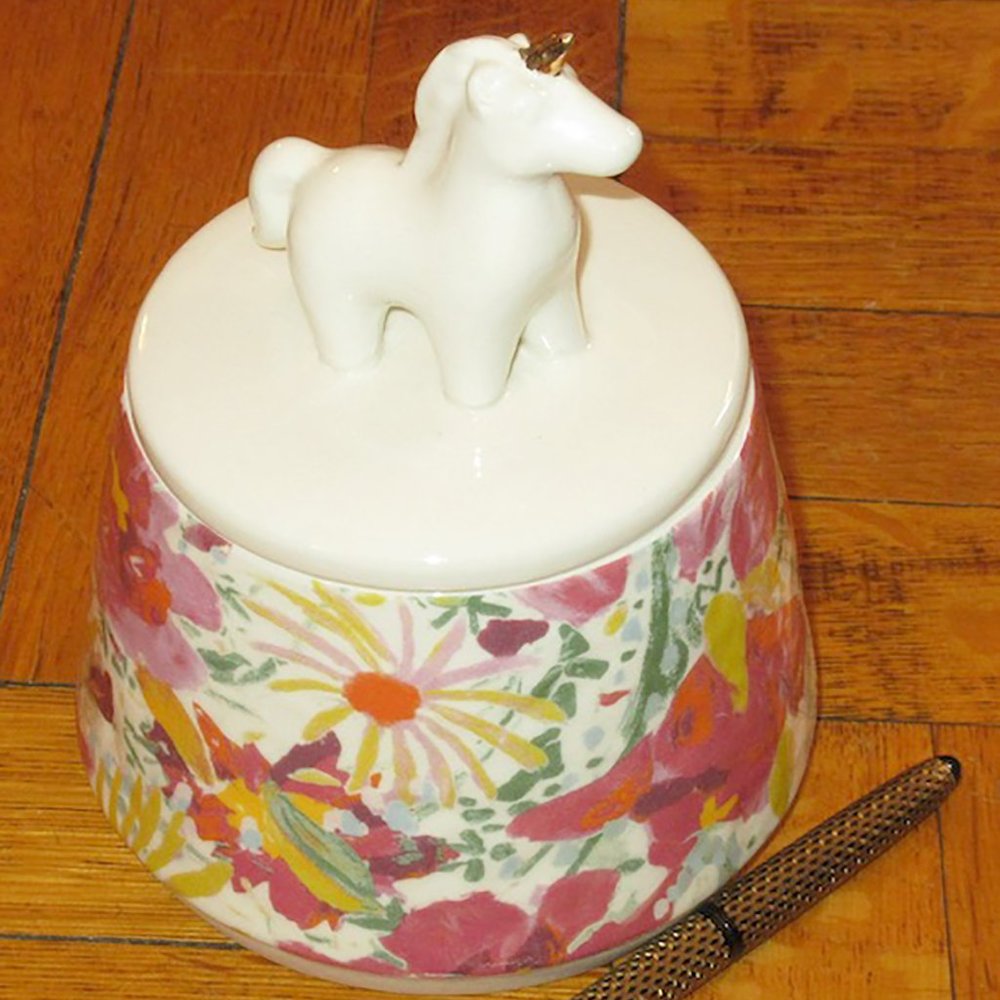 Opalhouse Ceramic Unicorn Curio Jar
